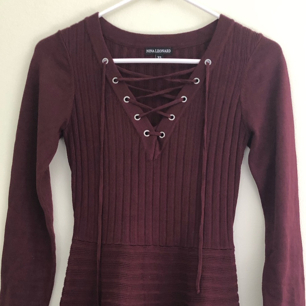Nina Leonard ✨️ Midi Sweater Dress - Picture 3 of 7